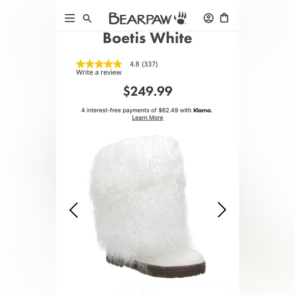 BearPaw Boetis White - Picture 2 of 10
